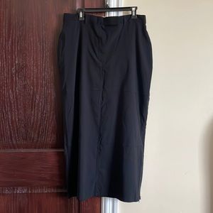 Long Black denim skirt